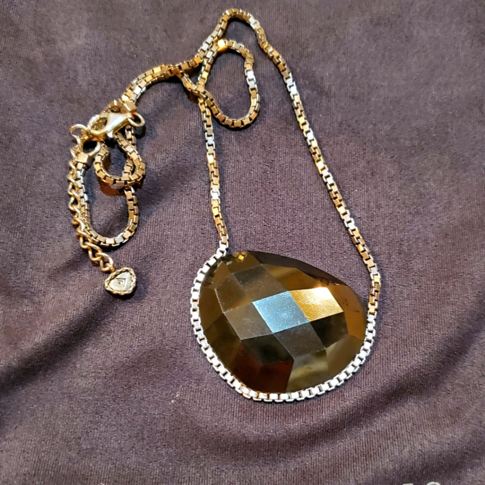 Silpada Sterling Silver Necklace With Large Stone